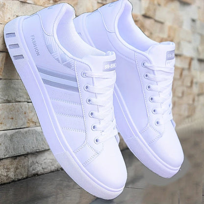 Lage skate-sneakers voor heren — Ademend, met veters, PVC-zool