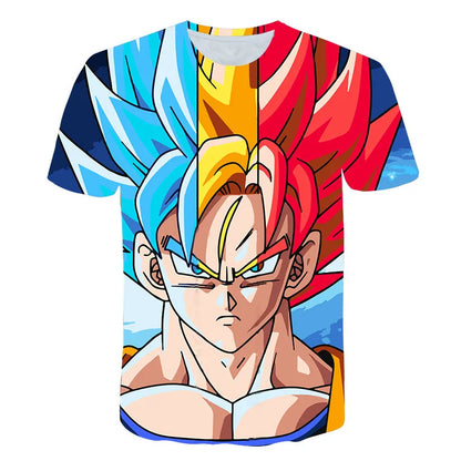 Dragon Ball T-Shirt Kids Tops Tee Anime Figures Son Goku Super Saiyan T-shirt Boys T-shirts Children Clothes Summer Short Sleeve