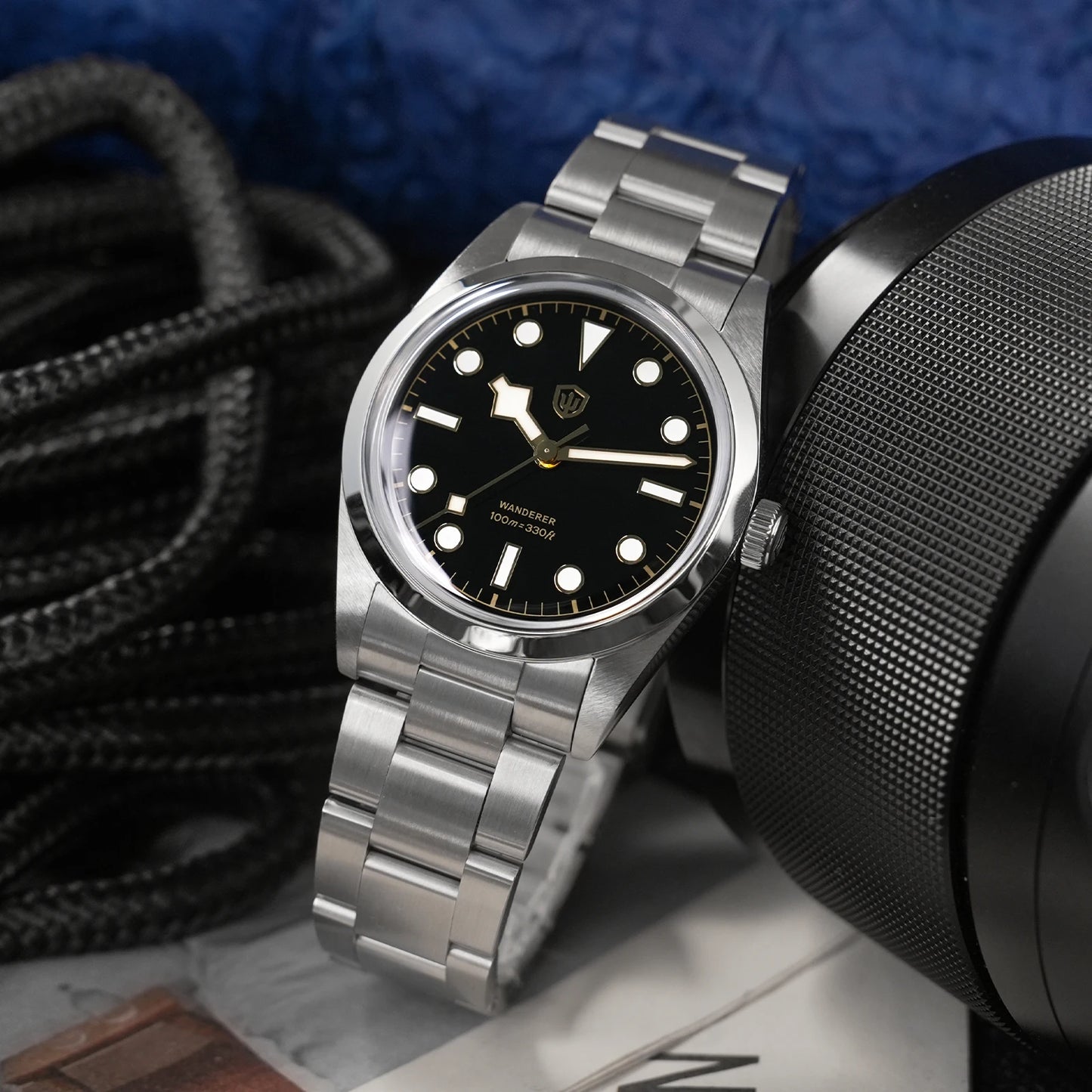 Watchdives WD1016 V3 Watch 37mm VH31 Sweep Quartz Movemet Stainless Steel Watch Waterproof Luminous Sapphire Men Wristwatch