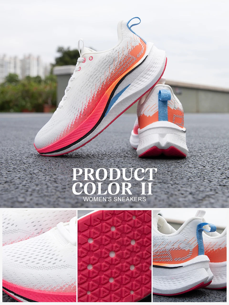 Baasploa Women’s Professional Running Shoes Outdoor Carbon Plate Non-Slip Sports Shoes Female Casual Breathable Jogging Sneakers