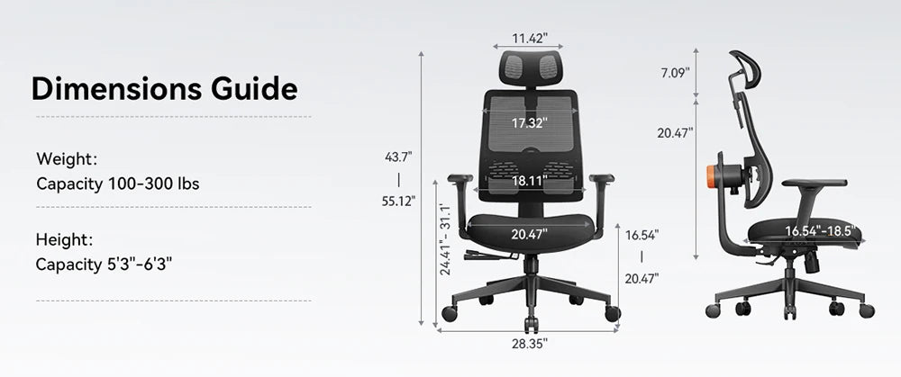 NEWTRAL Ergonomic Office Chair with Auto-Following Backrest, Adaptive Lumbar Support, Adjustable Headrest, 3D Armrests & Reclining Mesh Computer Chair