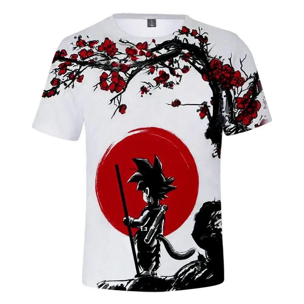 Dragon Ball Goku Cosplay T Shirts Super Saiyan Boys Kids Clothes Short Sleeve T-shirt White Black Orange Breathable Jersey, Produit gaming premium Fraquane