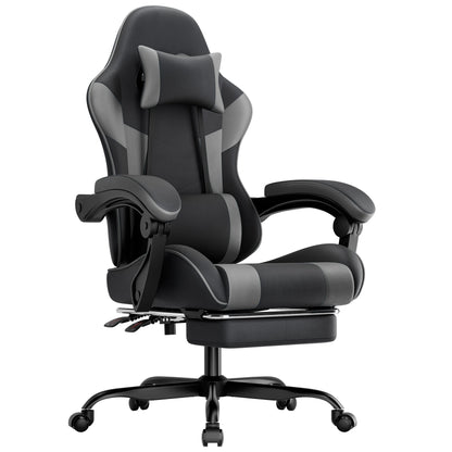 Ergonomic Gaming Chair with Lumbar Support, Adjustable Reclining PC Gaming Chair, Breathable PU Leather Office Chair, 200kg Heavy Duty