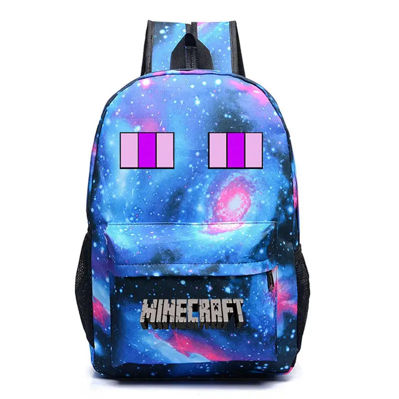 In Stock Minecraft Enderman Creeper Graphic Printed Backpack Large Capacity Lightweight Fashion Casual For Daily Travel Outdoor