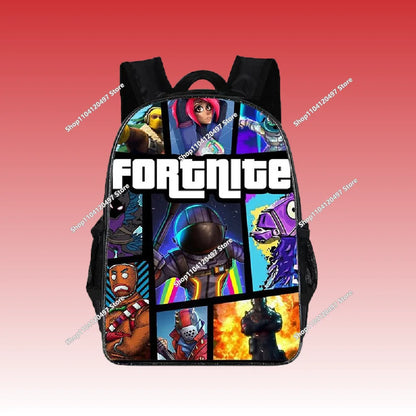 3pcs/set Fortnite Game Backpack Anime Cartoon Large Capacity Student School Bags Pencil Bag Kawaii Lunch Bag Birthday Gifts