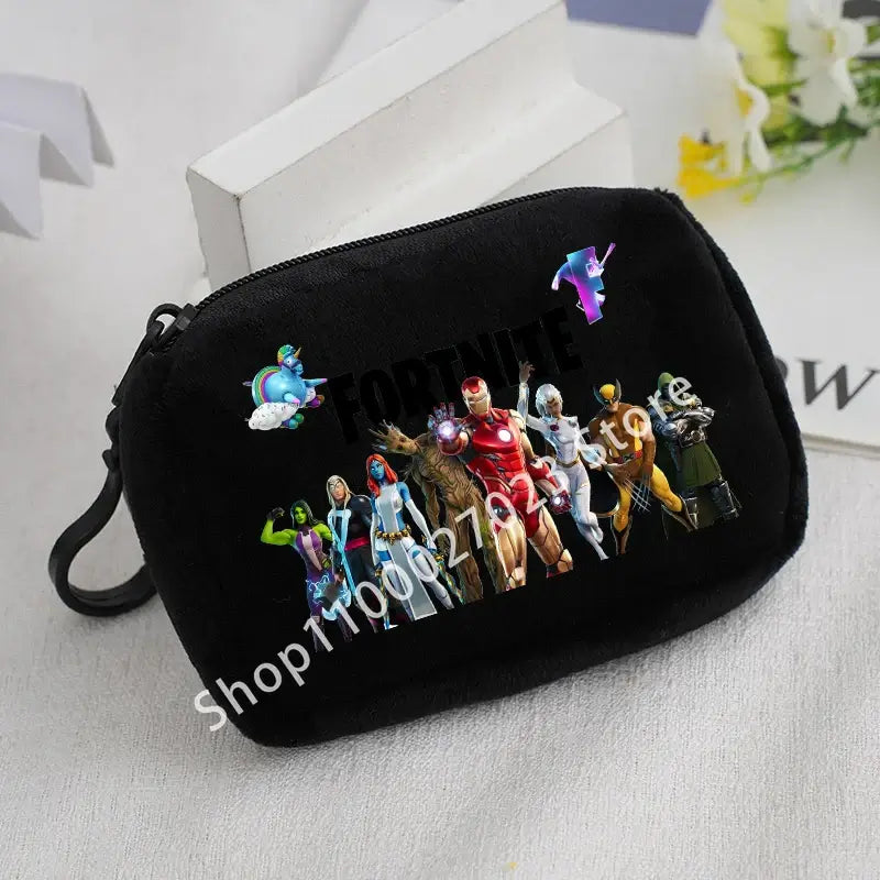 Fortnite Boys Girls Plush Coin Purse Cute Fashion Portable Wallet Cartoon Anime ID Card Storage Bag Children Birthday Gifts