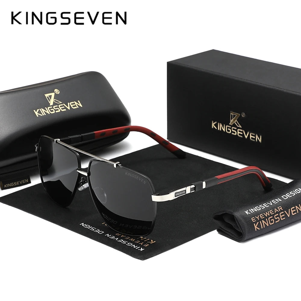 Genuine KINGSEVEN Brand Aluminum Polarized Sunglasses For Men Women UV400 High Quality Driving Eyewear