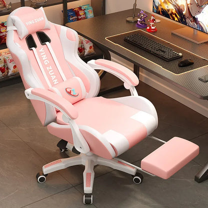 AOLIVIYA Ergonomic Gaming Chair with Footrest, Reclining Computer Chair, 3D Adjustable Armrests, Lumbar Support Seat for Home Office