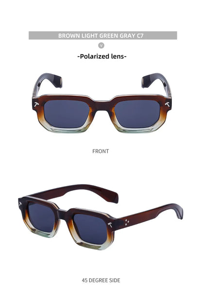 Polarized Square Sunglasses Men 2026 Luxury Brand Designer New Fashion Rectangle Sun Glasses For Women Driving Shades Eyewear