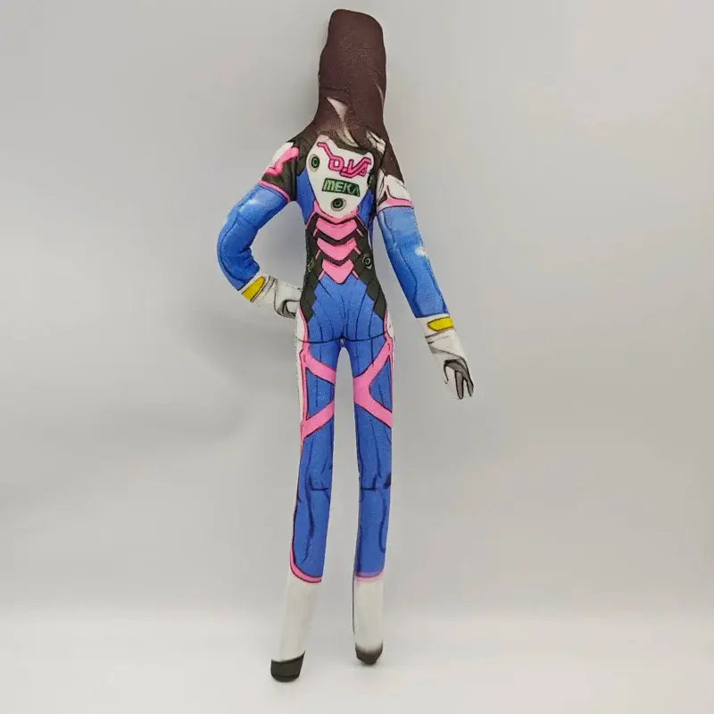 Peluche action figure anime gaming Overwatch D.Va / Doomfist / Genji / Widowmaker da 26cm, corpo flessibile con filo metallico, varie pose