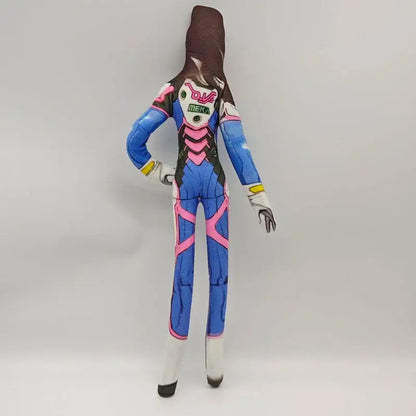 Peluche action figure anime gaming Overwatch D.Va / Doomfist / Genji / Widowmaker da 26cm, corpo flessibile con filo metallico, varie pose