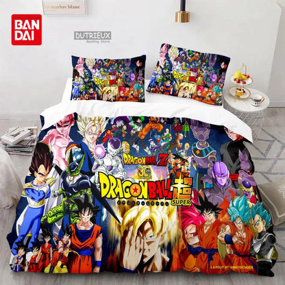 Dragon Ball Bedding Set Anime Goku Duvet Cover Comforter Bedclothes Single Twin Full Queen Size 3d Kids Adult Boys Gift