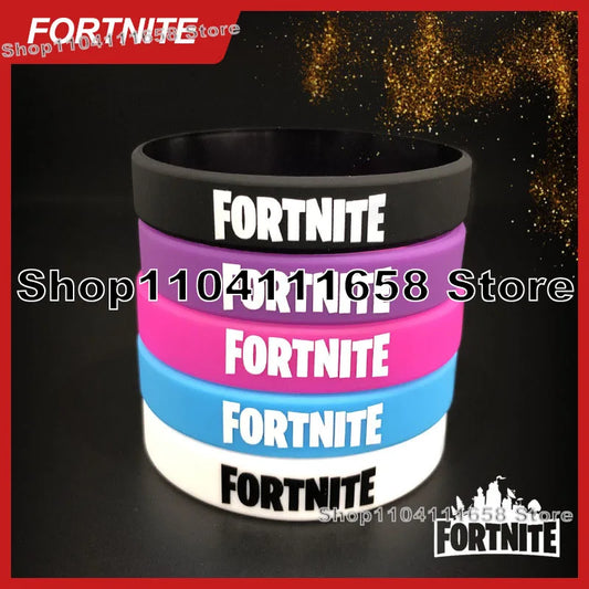 Luminous Silicone Bracelet Fortnite Theme Party Decoration Birthday Bracelet Rubber Trend Toys for Adults Teen Birthday Toy Gift