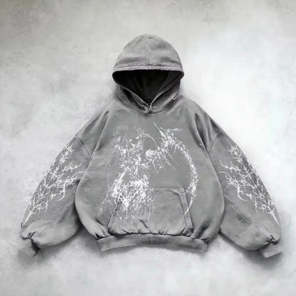 American Y2K New Hip Hop Trend Retro Hoodie Women Street Casual Loose Joker Vintage Sweatshirt Unisex Fleece Padded Warm Hoodie