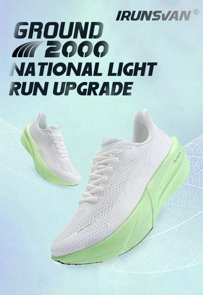 IRUNSVAN anglies pluošto sportiniai bateliai, bėgimo bateliai pradedantiesiems ir pažengusiems, kvėpuojantys ir patogūs, su storu padu, treniruočių bateliai, unisex, 130