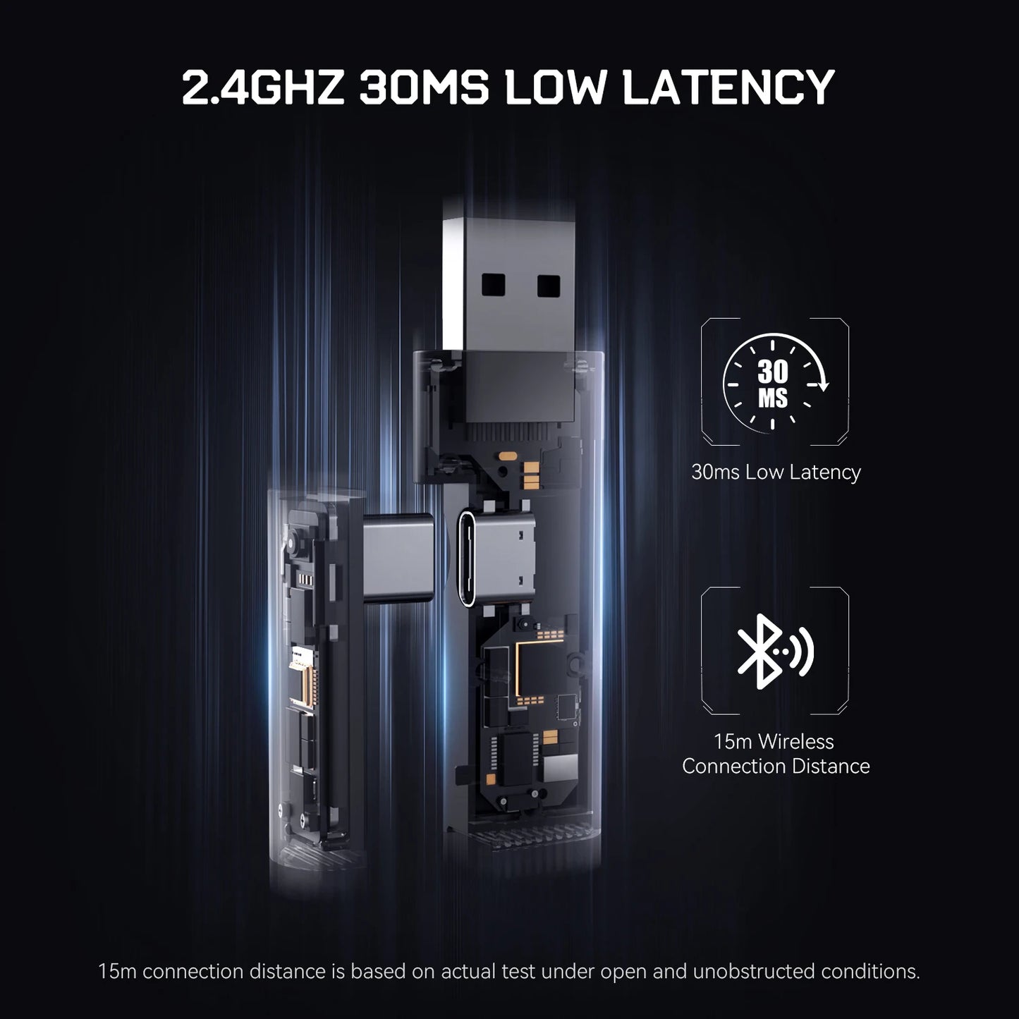 EKSA 2.4GHz Wireless Gaming Headset with Mic – Bluetooth Gaming Headphones for PC, PS5 & Xbox, Ultralight Foldable Over-Ear Headset