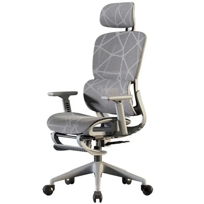 Ergonomic Gaming Chair with Adjustable Footrest, Reclining Office Chair, Posture Support Computer Chair with 2D/3D Armrests for Home Office