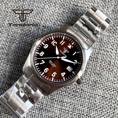 Tandorio 39mm Diving Pilot Automatic Watch for Men NH35/PT5000/Miyota8215 Movement AR Sapphire Crystal 20BAR Waterproof Luminous