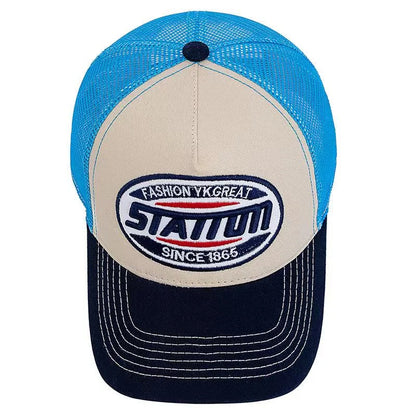 Nova uniseks klasična bejzbolska kapa STATION s uzorkom slova, mrežasta kapa za muškarce i žene, prozračna streetwear ljetna trucker kapa