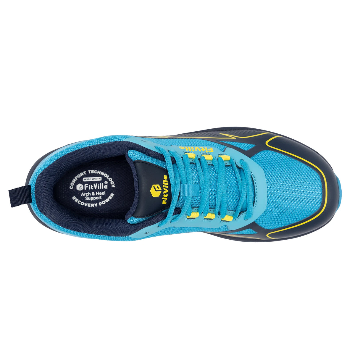 FitVille-Chaussures de course sur sentier coordonnantes pour hommes, baskets pour hommes, extra larges, légères, pieds enflés, soutien de la voûte plantaire, oto Instituts