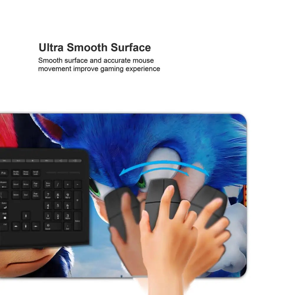 Anime Sonic The Hedgehog Mouse Mat Desk Mat With Pad Gaming Accessories Prime Gaming XXL Keyboard Pad Padding Mat