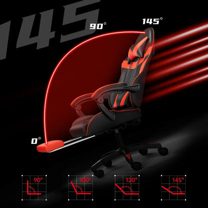 Sedia da gaming ergonomica per computer e scrivania, poltrona reclinabile per home office con supporto lombare per sessioni prolungate, sedia da gioco