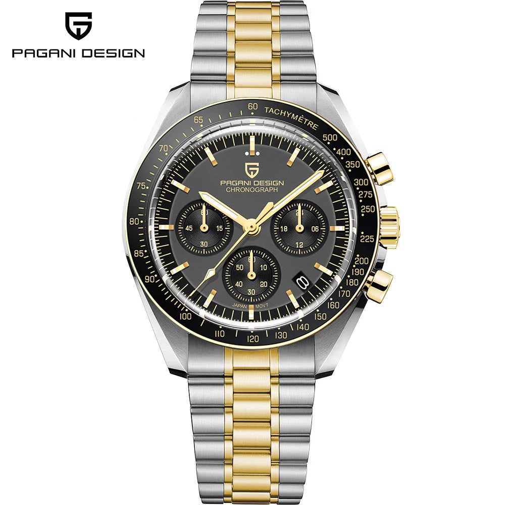 PAGANI DESIGN 2025 New AK Project Men's Watches Luxury Quartz Wrist Watch For Men AR Sapphire Speed Chronograph Automatic Date