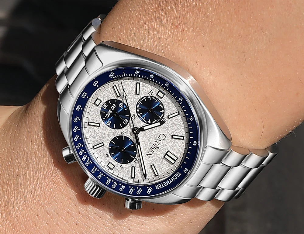 CADISEN 2024 New Men's Watches Quartz Business Watches Japan VD53 Men's Clock Top Brand Luxury Watch Men's Chronograph Watch