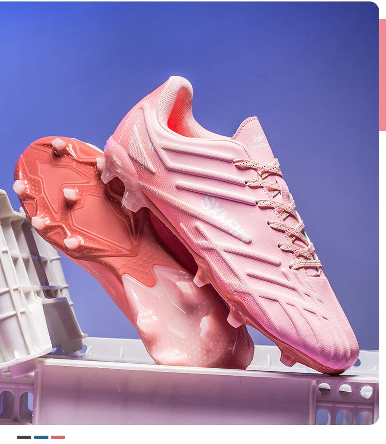 Double Star Adult Youth AG Soccer Cleats Non Slip Durable Artificial Natural Grass Football Shoes for Training Match Men Women