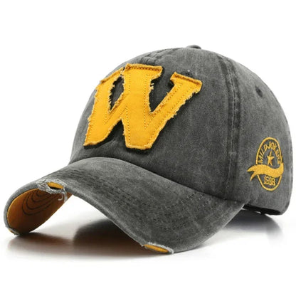 Women Men's Baseball Caps Letters W Embroidery Snapback Hip Hop Hat Adjustable Cotton Gorras Unisex Outdoor Casual Male Dad Hats