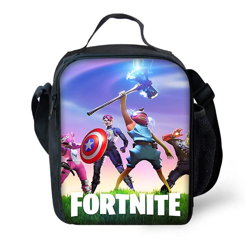 Hot Game Design Child Backpacks Lunch Bag Pencil Case Large Capacity School Bags for Boys and Girls Best Gift Fortnite