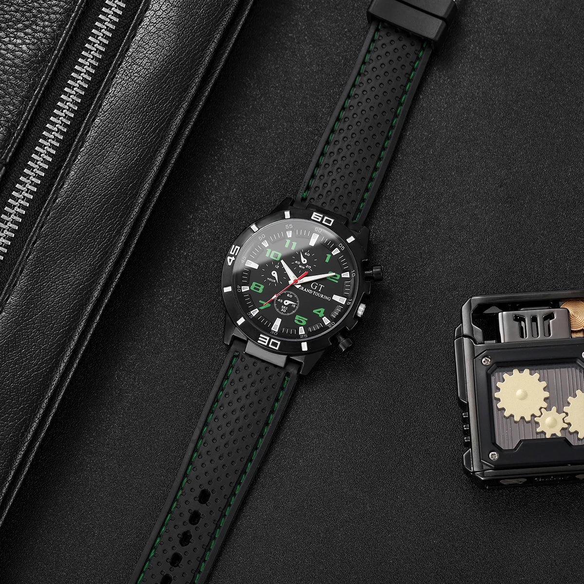 Men Sports Watches Casual Silicone Band Men's Quartz Watch Clock Reloj Hombre（Without Box）