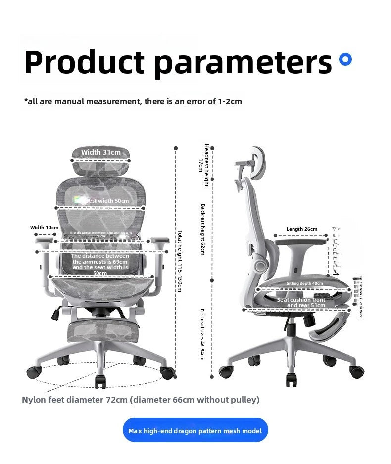Multifunktionaler Bürostuhl Computerstuhl Relaxsessel Schlafstuhl Ergonomischer Stuhl Drehstuhl E-Sports-Stuhl