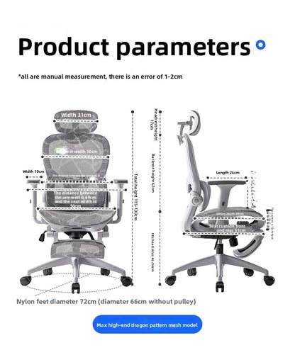 Multifunktionaler Bürostuhl Computerstuhl Relaxsessel Schlafstuhl Ergonomischer Stuhl Drehstuhl E-Sports-Stuhl