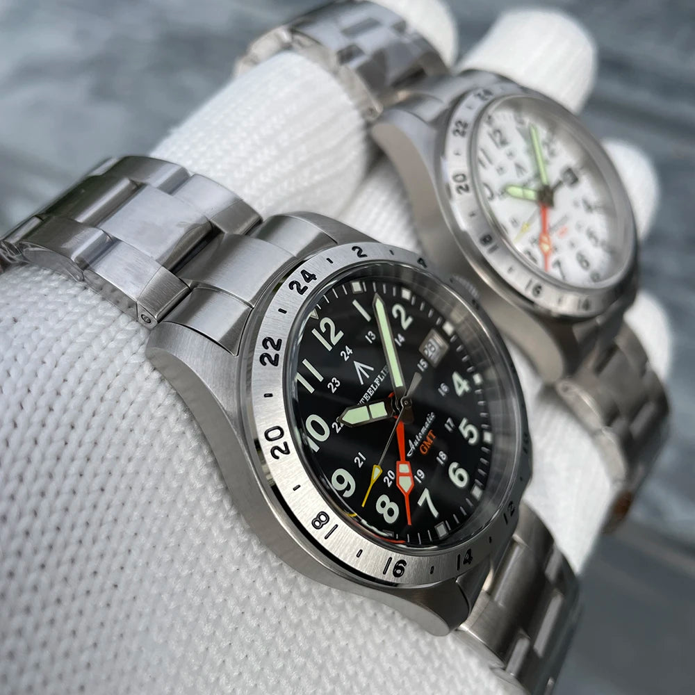 STEELFLIER Official SF792 GMT Mechanical Wristwatch, NH34 Movement, Super BGW9 C3 Luminous, 200M Waterproof Luxury Dive Watch
