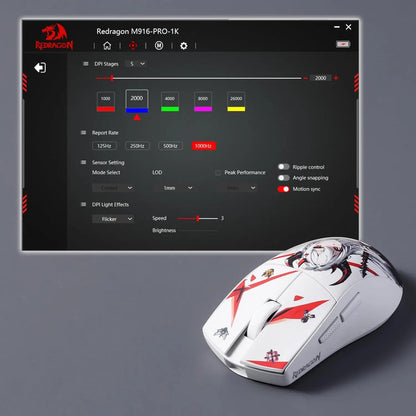 Redragon M916AK PRO 3-Mode Anime 42G ultrakevyt 26K DPI:n pelihiiri täysin ohjelmoitavilla painikkeilla
