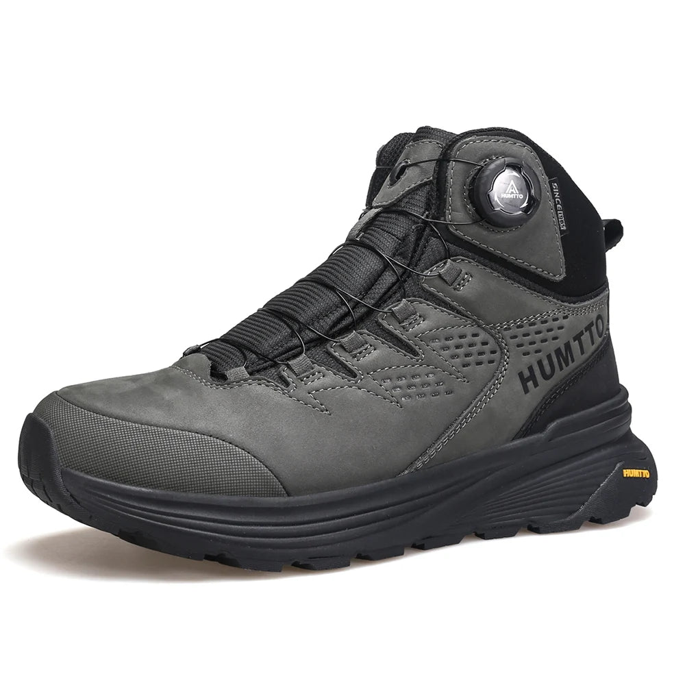HUMTTO Leather Shoes for Men Winter Camping Outdoor Men's Sports Shoes Breathable Trekking Boots Man Non-slip Hiking Sneakers