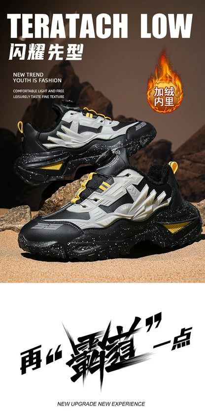 Men's Boots 2025 New Winter Slippers Warm Men Shoes Waterproof Non-Slip Plush Sneakers Male Tennis Shoes Boots Men Sneakers Winter