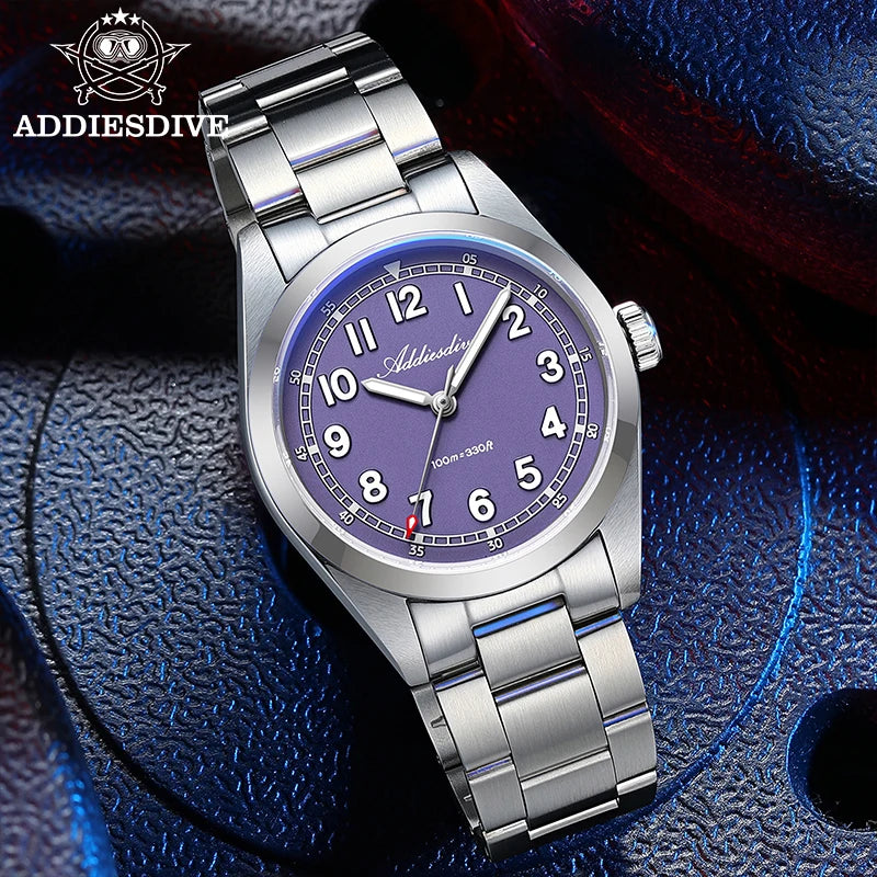ADDIESDIVE 2026 New Men's Luxury Quartz Watch 100m Water Resistance Sapphire Crystal Japanese Movement BGW9 Blue Lume AD2521