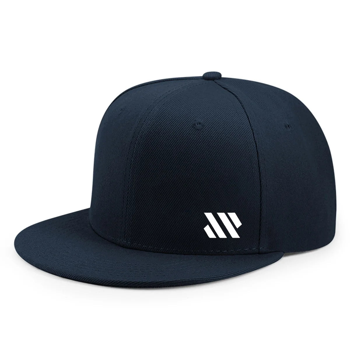 Baseball-lippis, jossa on valkoinen logo. Unisex-malli, säädettävä, hengittävä, tasainen lieri, kevyt ulkoilu- ja matkalippis, päähine.