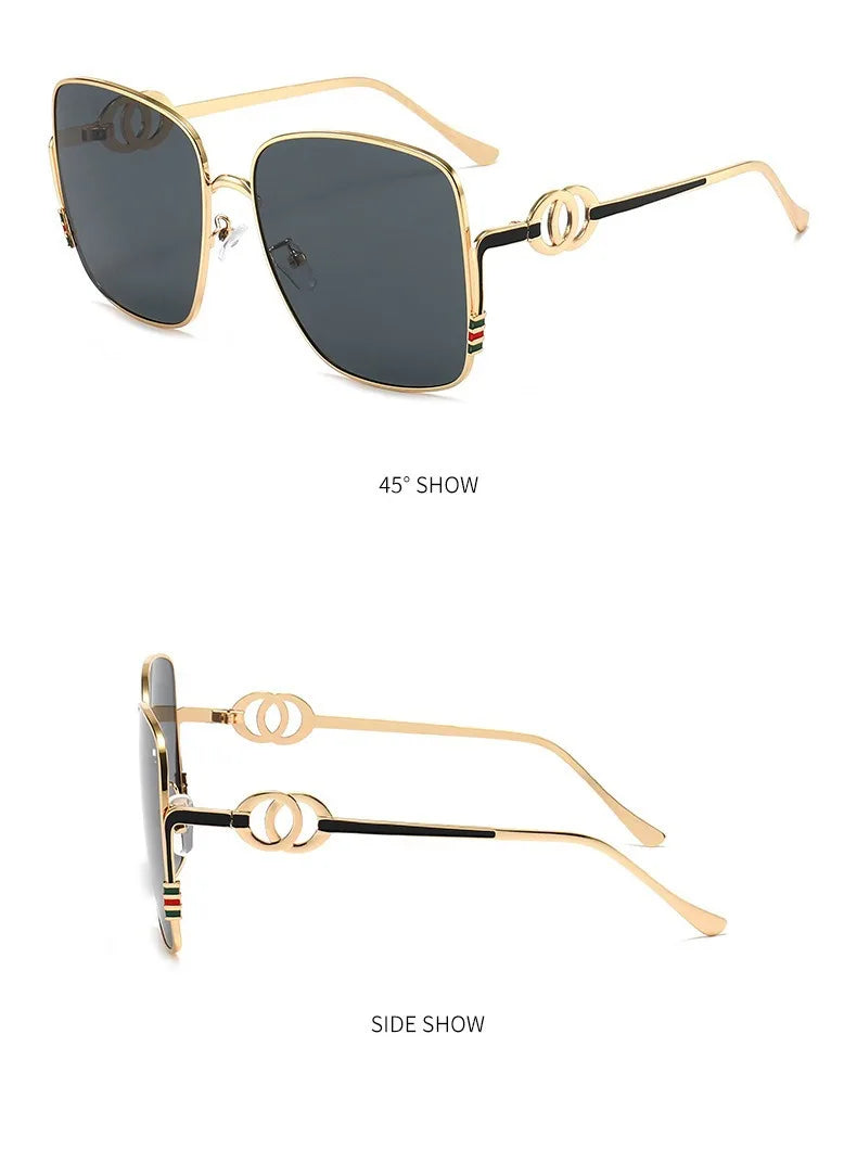 Square Frame Polarized Sunglasses for Men Women Design Fashion Trend Sunscreen Alloy UV400 Sun Glasses Unisex Eyewear 2026
