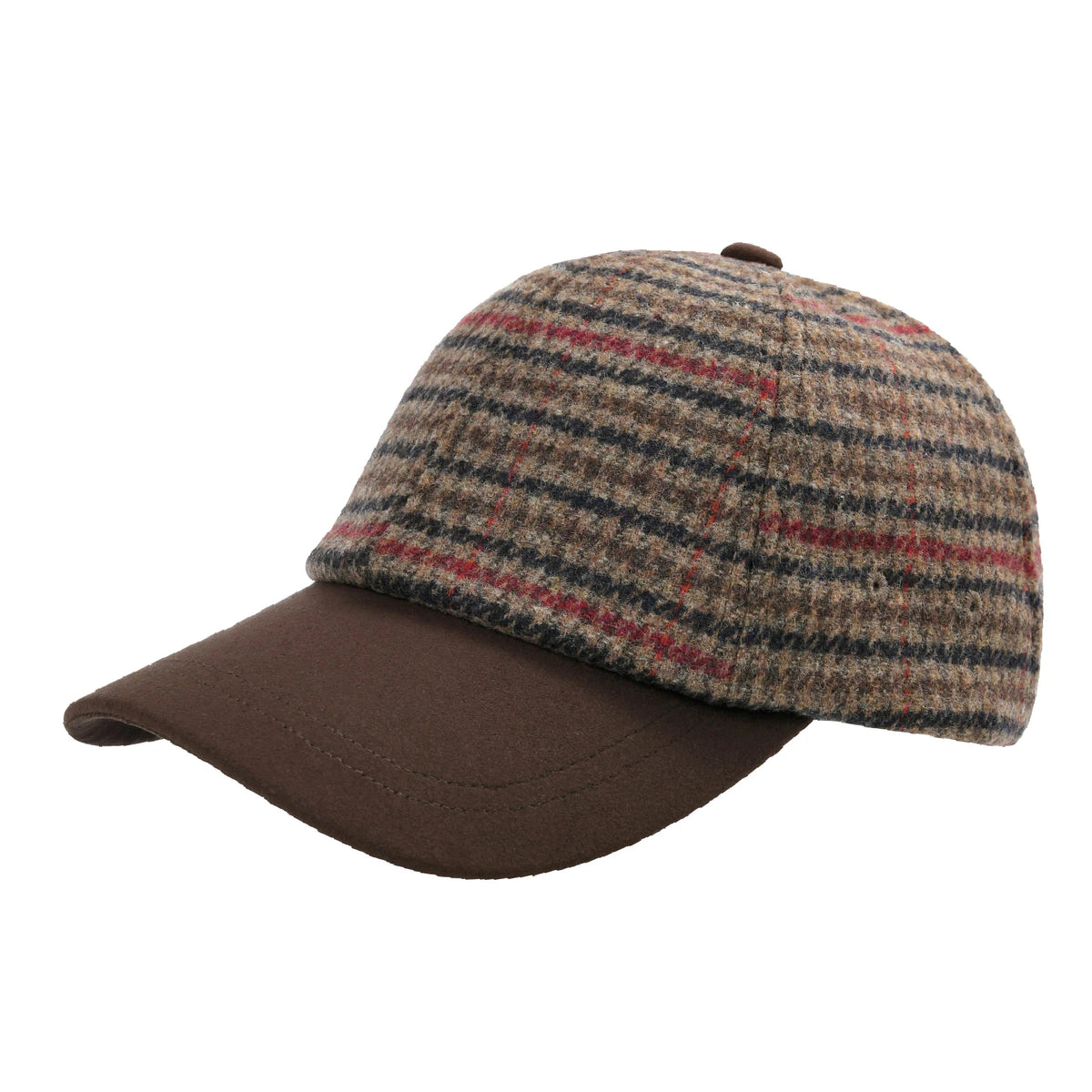 BOTVELA Șapcă de baseball din lână tweed pentru bărbați, stil casual, moale, ajustabilă, fără structură