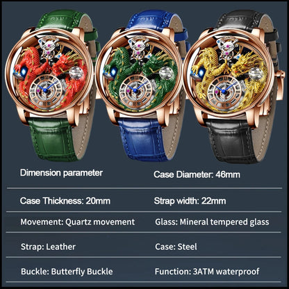 PINDU Design 2025 NEW Men's Watch Diamond Tourbillion Top Brand Luxury Astronomia Quartz Watch Men's Sapphire Glass Waterproof Watch