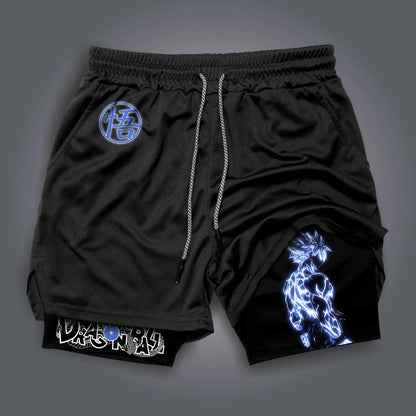 Dragon Ball Side Printed Double Shorts Majin Buu GOKU American Sports Comfortable Summer Men's Loose Breathable Pants