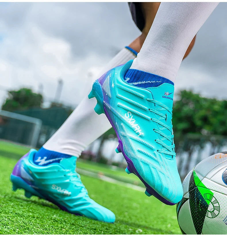 Double Star Adult Youth AG Soccer Cleats Non Slip Durable Artificial Natural Grass Football Shoes for Training Match Men Women