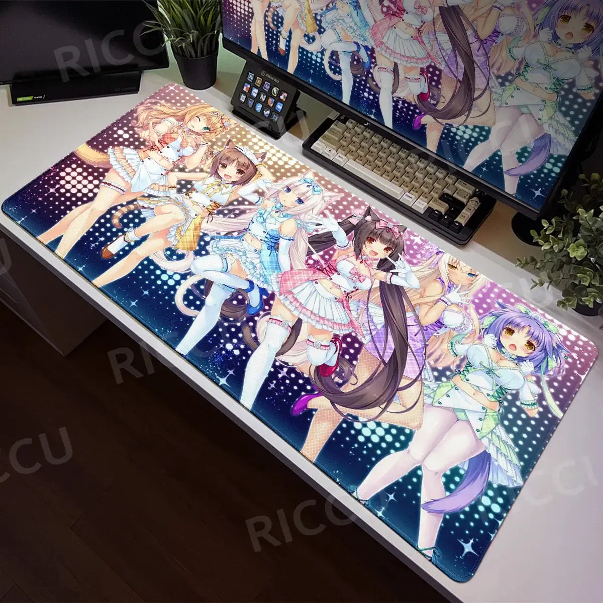 Nekopara XXL Home HD Computer Computer Desk Mouse Anime Large Mouse Pad Office Laptop Computer Desktop mat Game Accessories Tech