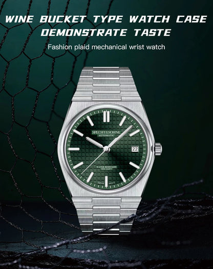 SPECHT&SOHNE New 37MM Men's Watches Luxury Automatic Watch For Men Rose Gold Stainless Steel Mechanical Wristwatch Waterproof