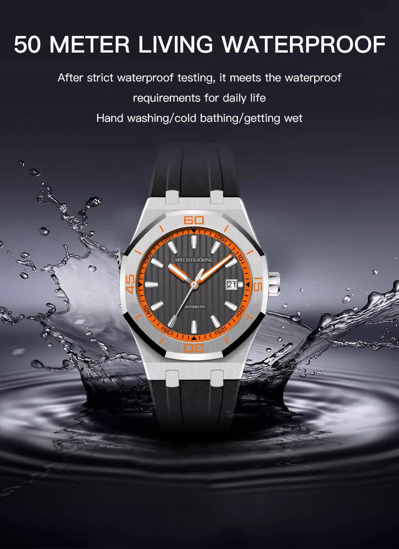 New Arrivals Specht & Söhne Dive Watch 40MM Miyota 8215 Automatic Mechanical Watches For Men Octagon Bezel Steel