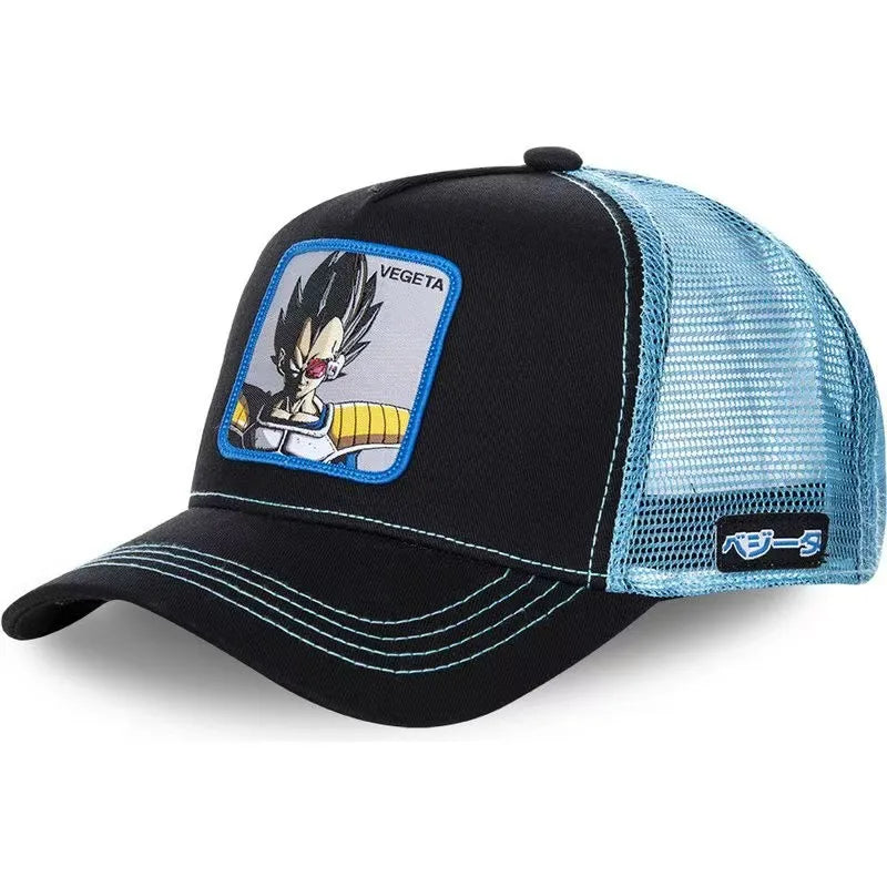 Dragon Ball Anime – Bestickte Mesh-Kappe mit Entenzunge, verstellbar, atmungsaktiv, Baseballkappe, Sonnenkappe für Damen und Herren