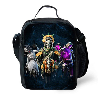 Classic Game Fortnite Child Insulated Large Capacity Bag for Boy Girl Student Outdoor Picnic Reusable Thermal Cooler Lunch Box
